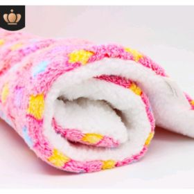 Cute Cat Blankets Dog Pet Mat (Option: Pink starry sky-XL100x75)