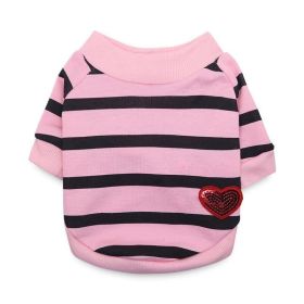 Jarre Aero Bull Pug Puppy Clothes Teddy Milk Cat Pet Spring And Summer Thin Small Dog Puppy (Option: Pink-XL)